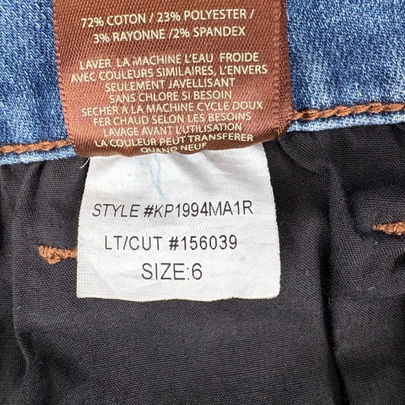 Kut from the Kloth Jeans Women 6 (28x27) Nikki Ankle Flare Raw Hem Flap Pockets - Picture 9 of 14